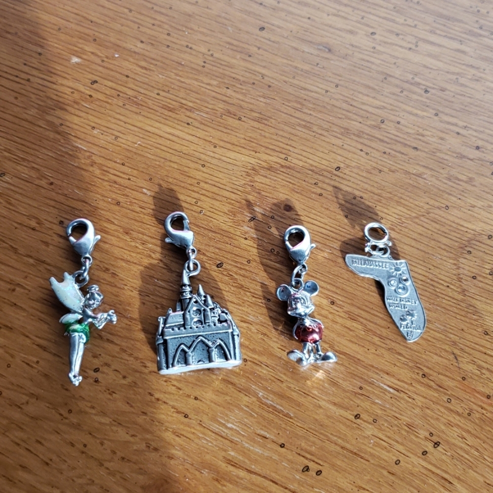 Disney world  silver charms (Set of 4)